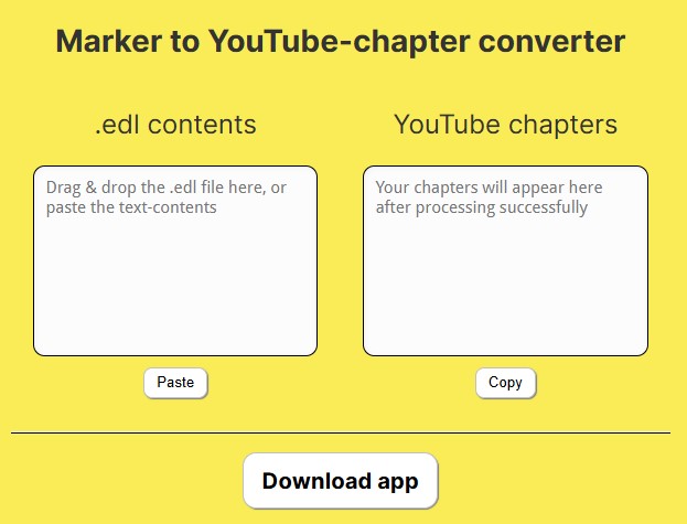 Kurztipp: Kapitelmarken bzw. Sprungmarken aus Resolve in Youtube bringen