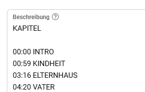 paste chaptertext in youtube video description field